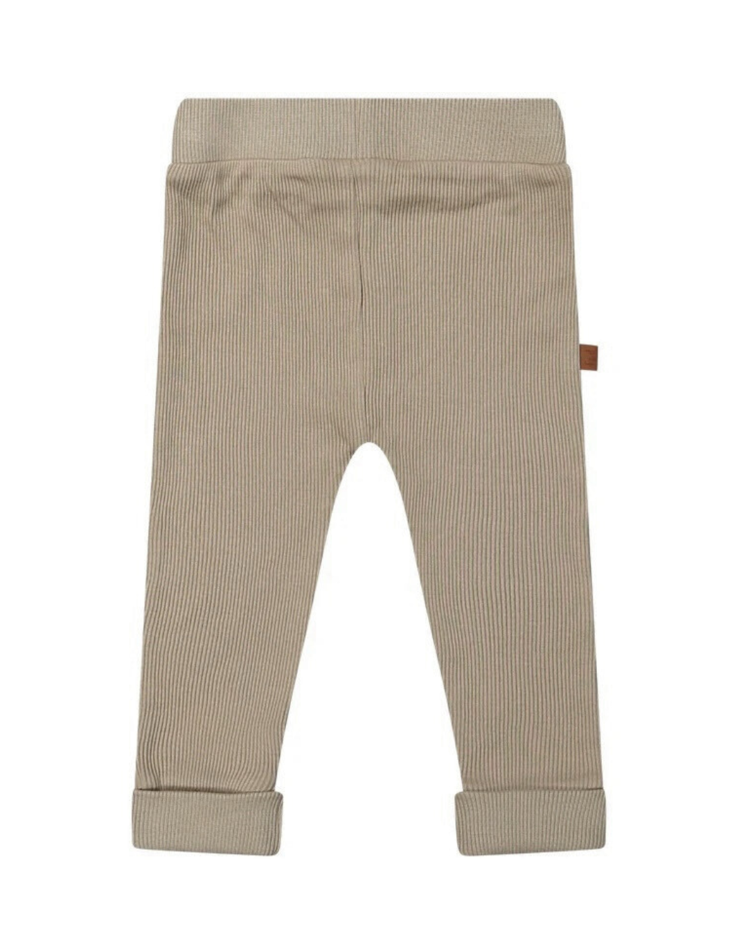 Broek Rib 2x2 Organic Taupe - Fijne Kleine