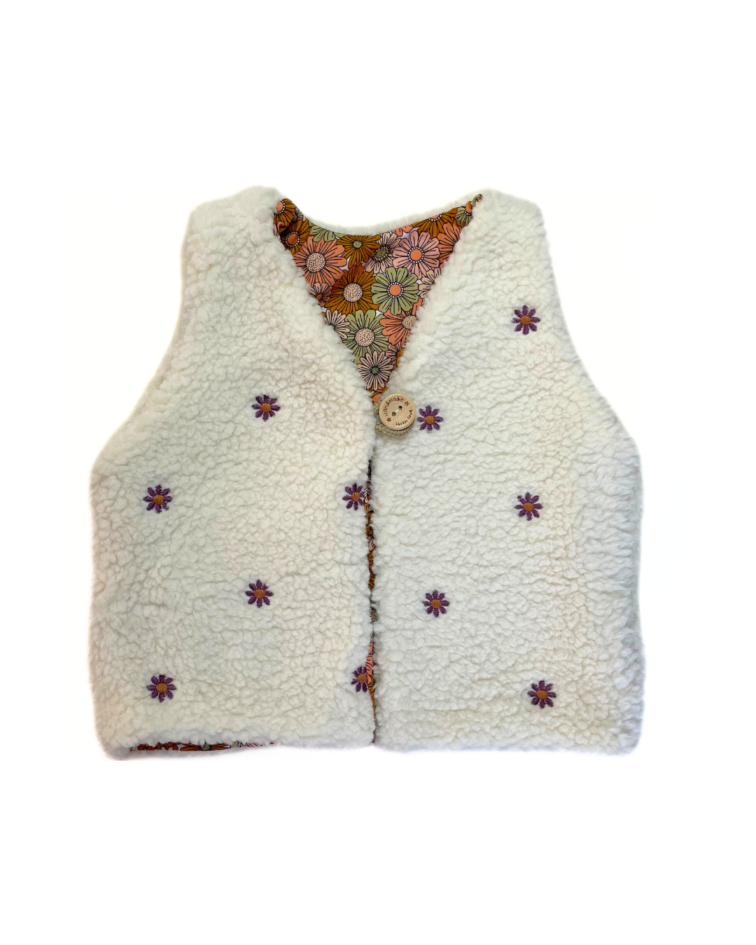 Gilet Geborduurde Bloem