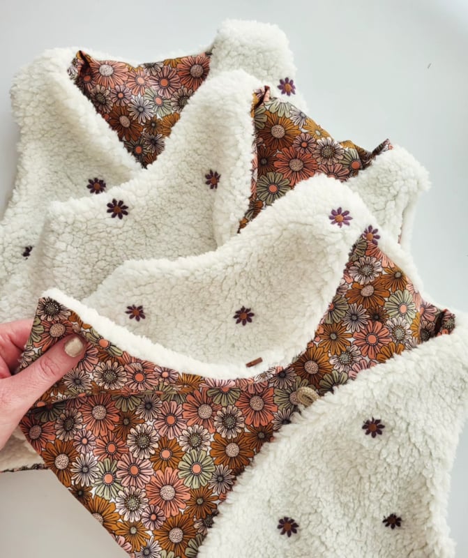 Gilet Geborduurde Bloem