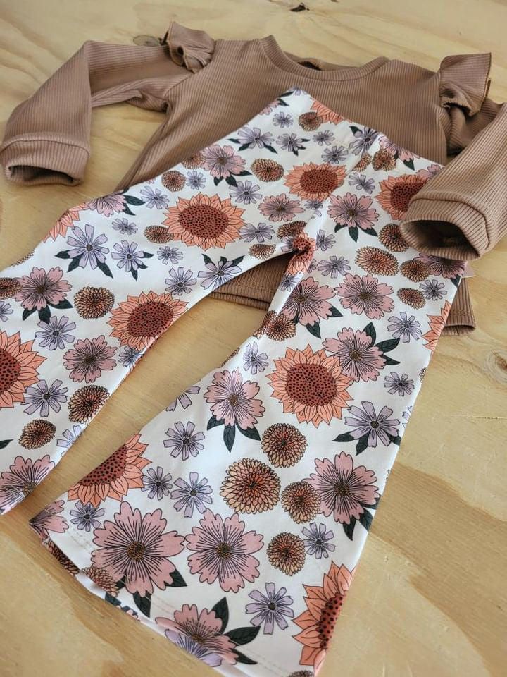 Flared Broek Zonnebloem Mauve