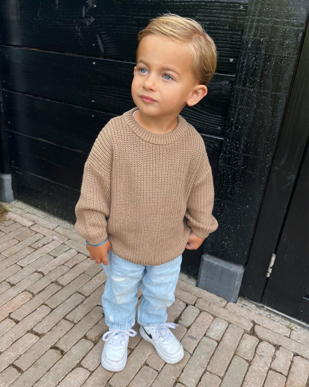 Oversized Trui Mokka - Fijne Kleine