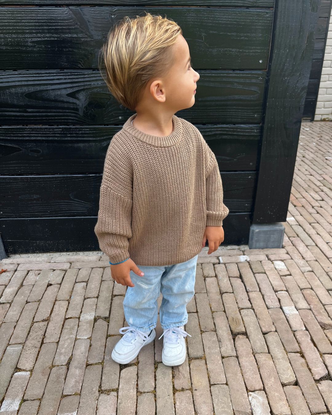 Oversized Trui Mokka - Fijne Kleine