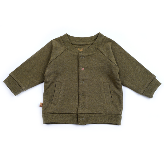 Gevoerd Vest Gemêleerd Khaki