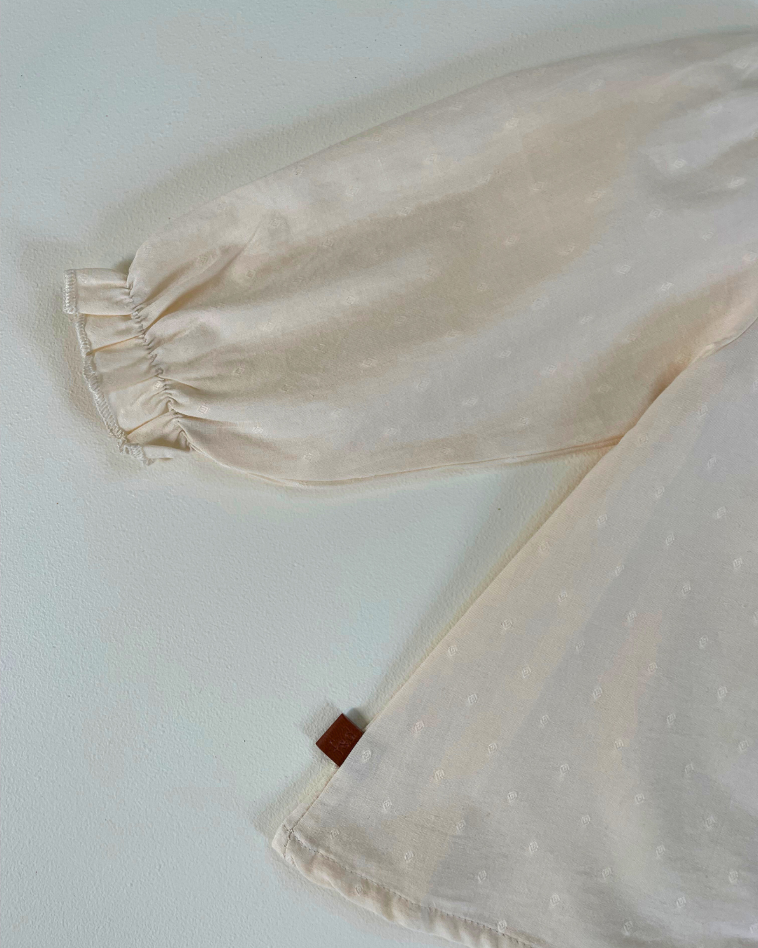 Blouse Dots Ruches Ecru