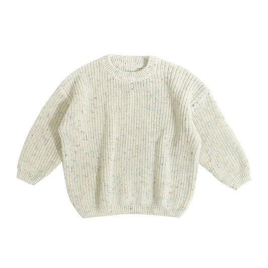 Oversized Trui Ecru Gemêleerd - Fijne Kleine