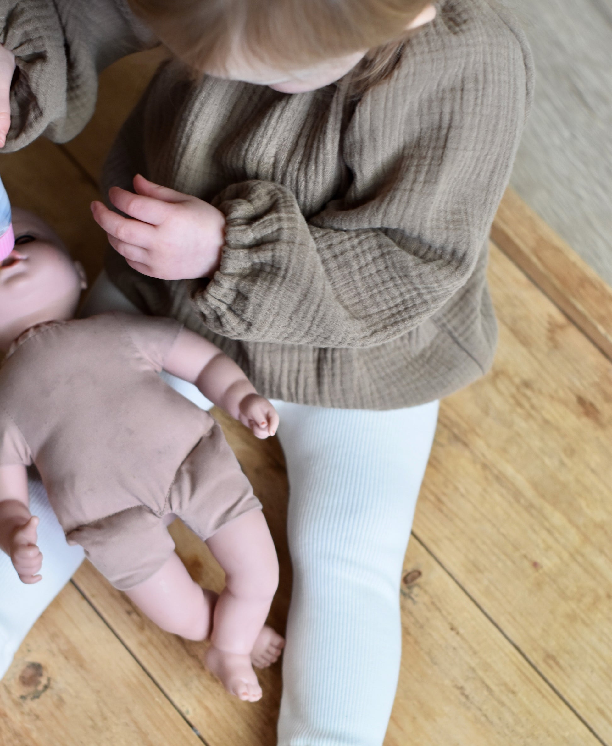 Blouse Oversized Mousseline Taupe - Fijne Kleine