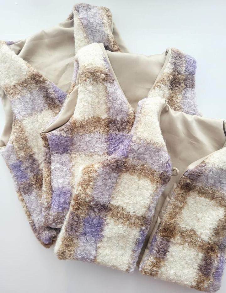Gilet Bouclé Lila