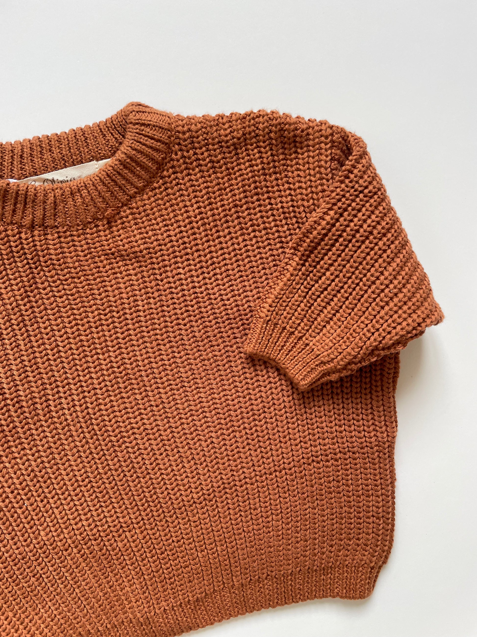 Oversized Trui Terracotta - Fijne Kleine