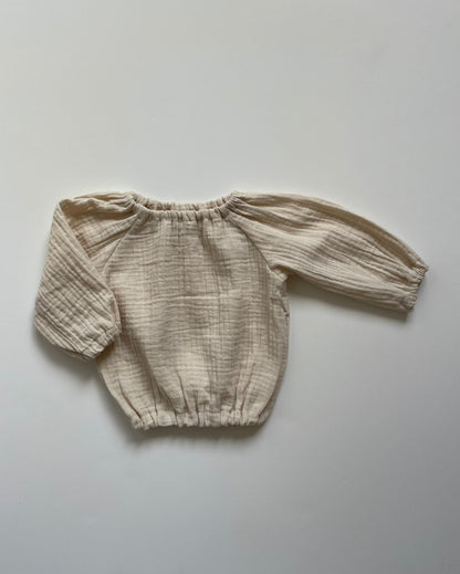 Blouse Oversized Mousseline Champagne