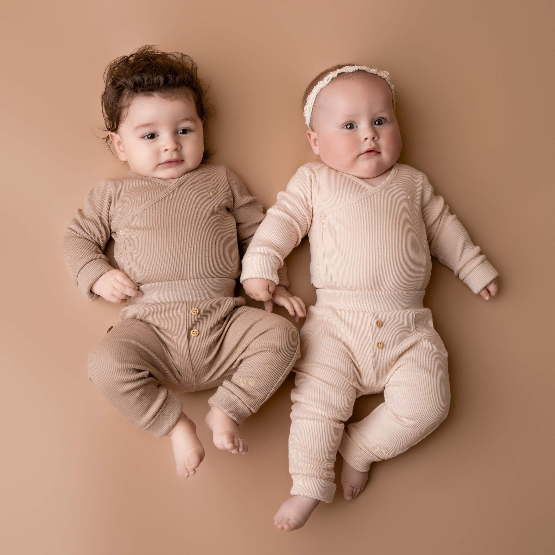 Broek Rib 2x2 Organic Taupe - Fijne Kleine