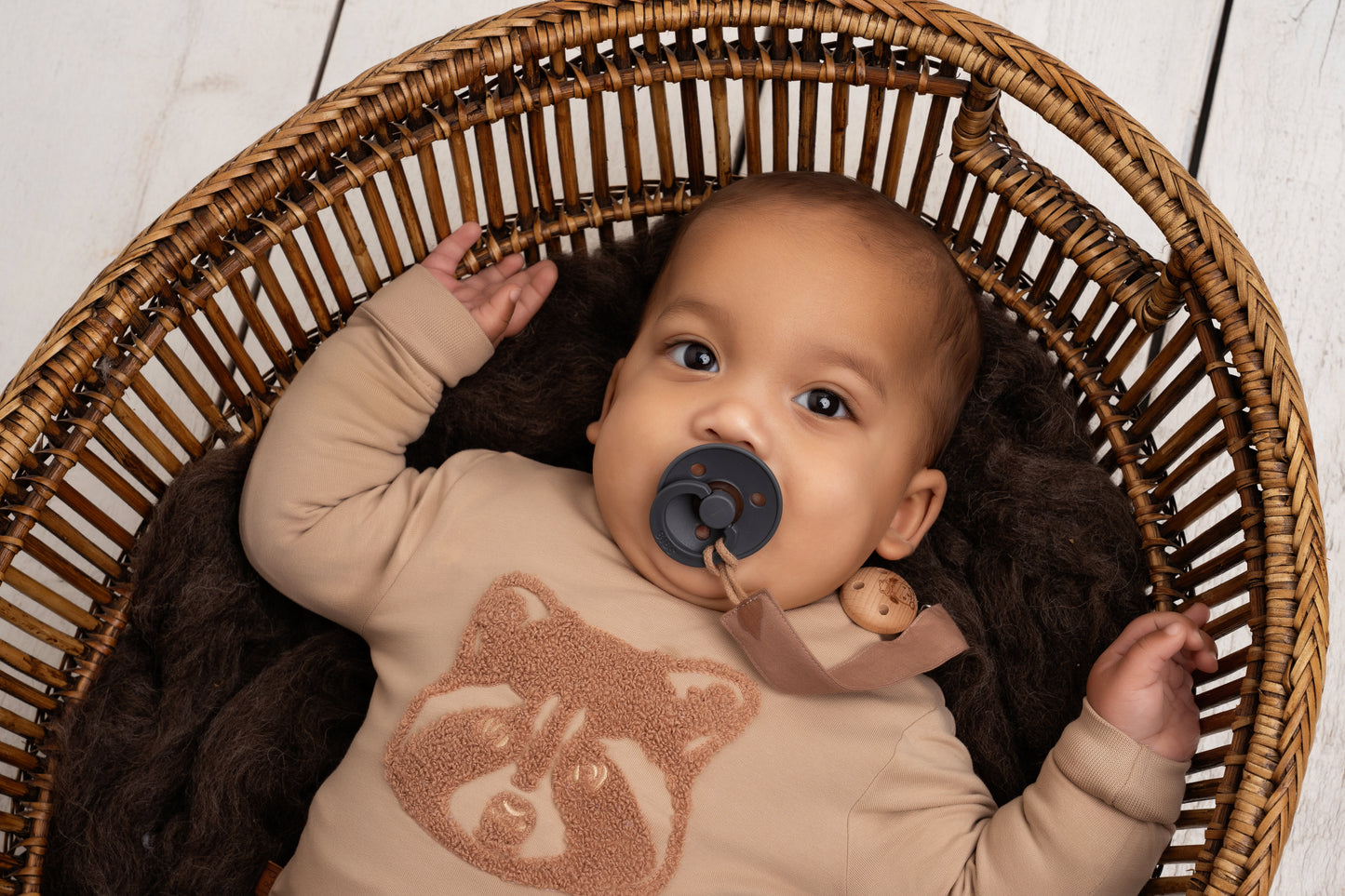 Raccoon Sweater Taupe - Fijne Kleine