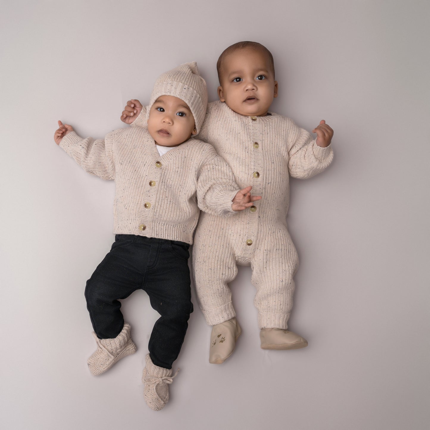 Boxpak Sprinkle Knitted Rib Ecru - Fijne Kleine