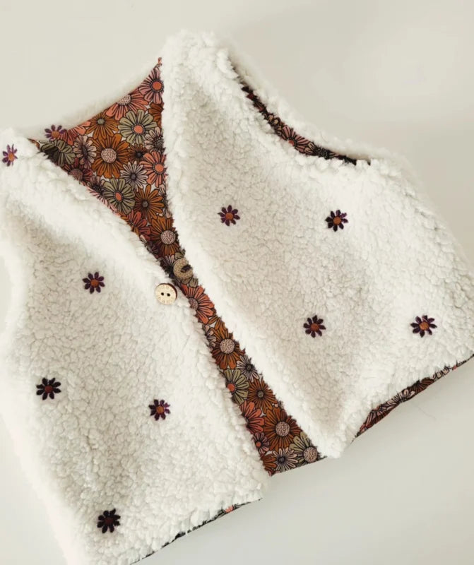 Gilet Geborduurde Bloem