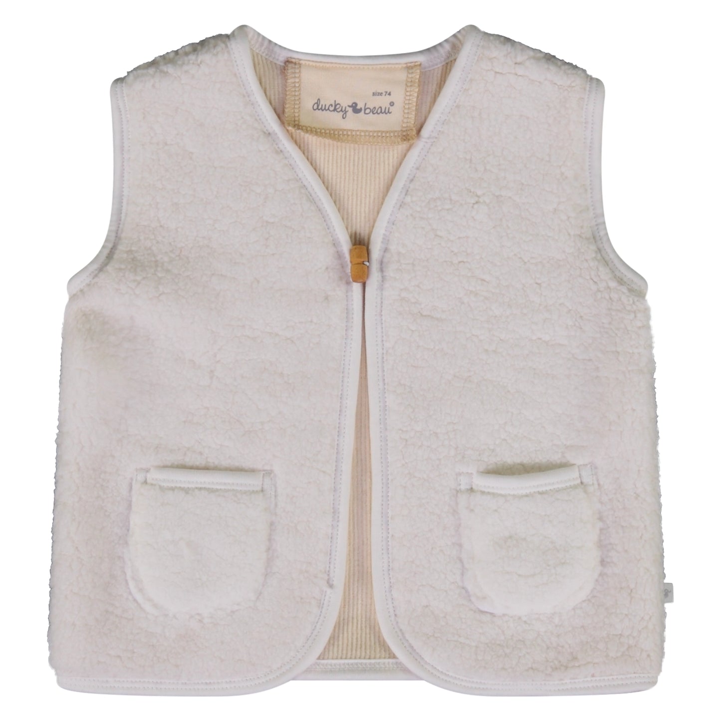 Teddy Gilet met Zakken - Fijne Kleine