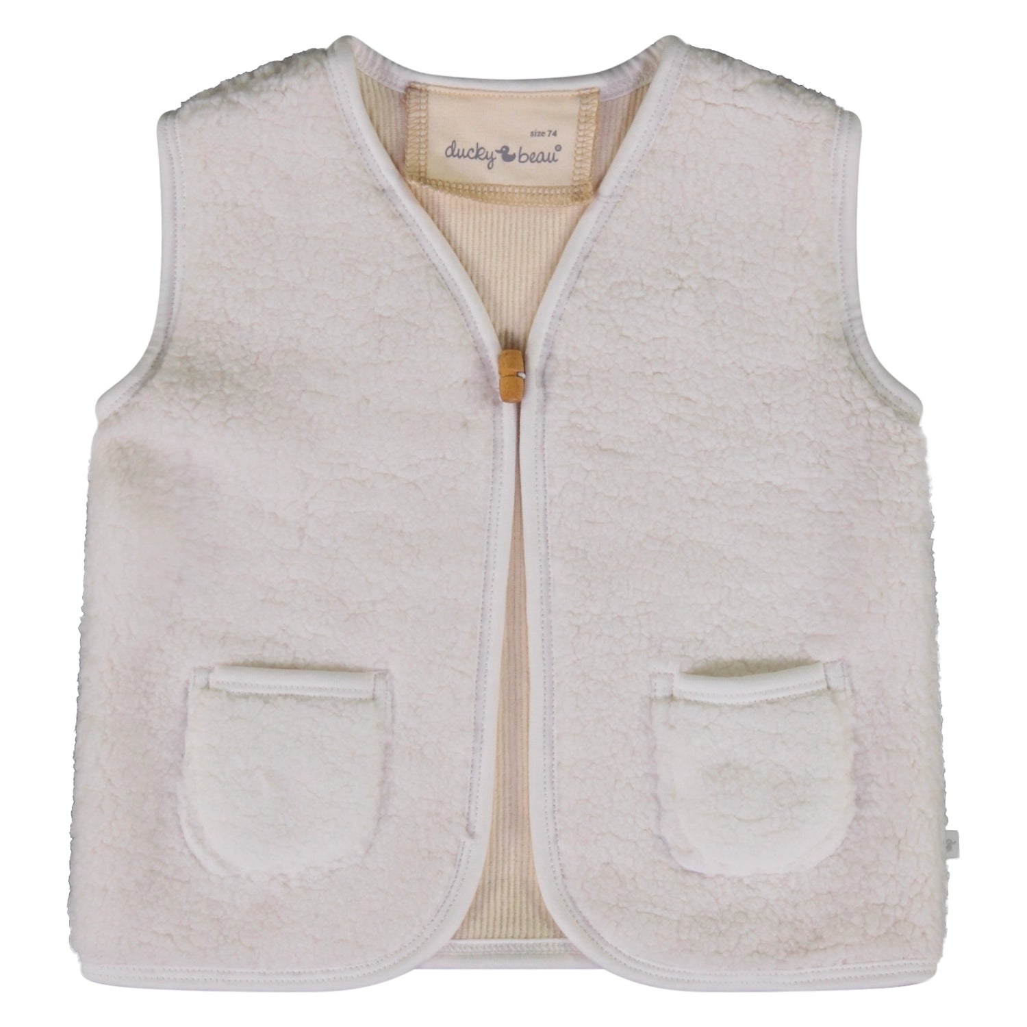 Teddy Gilet met Zakken - Fijne Kleine