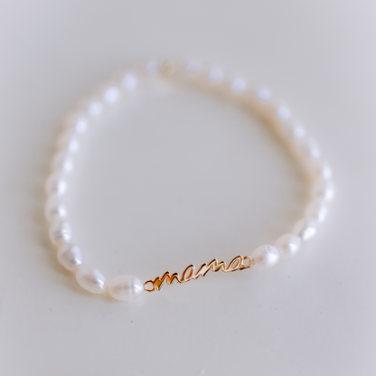 Mama Armband Zoetwaterparel