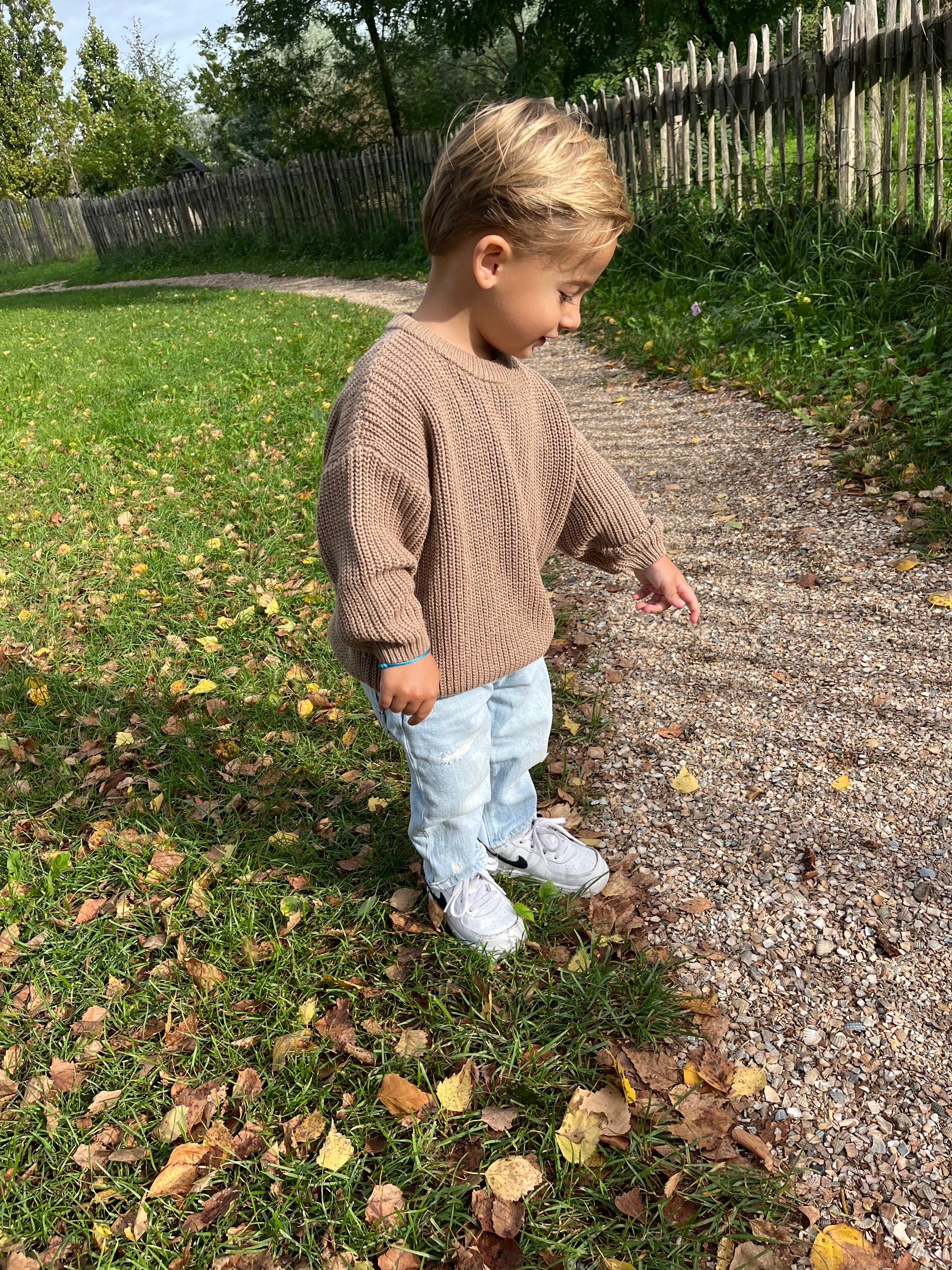 Oversized Trui Mokka - Fijne Kleine