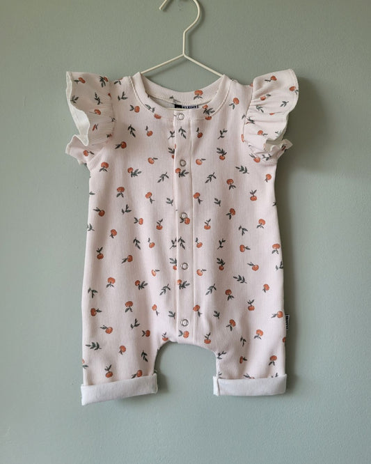 Korte Jumpsuit Rib en Ruches - Fijne Kleine