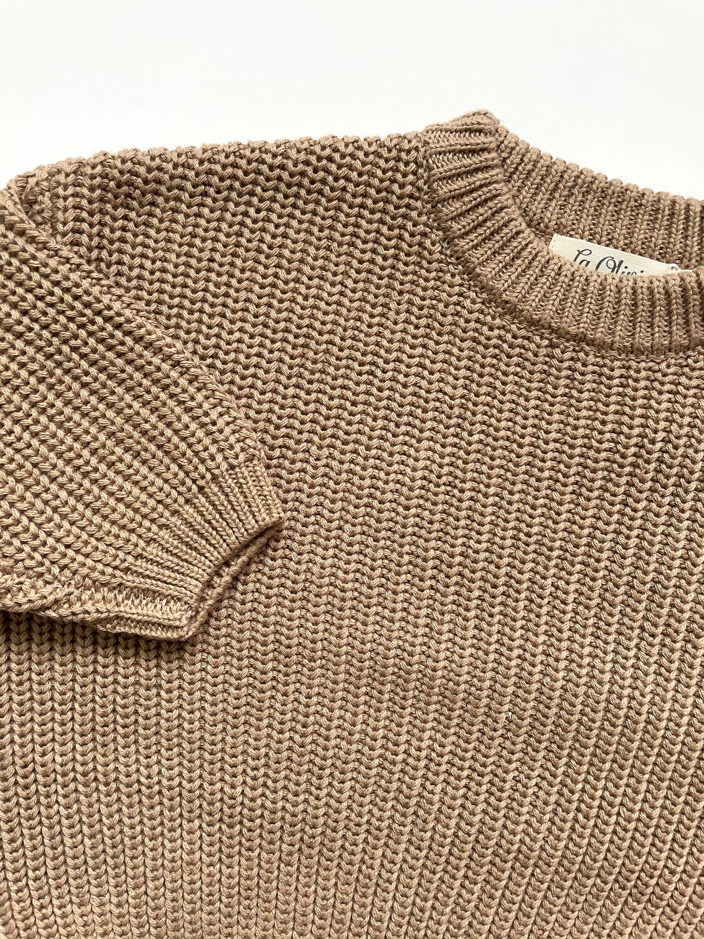 Oversized Trui Mokka - Fijne Kleine